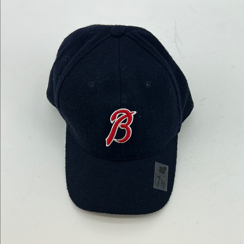 Atlanta Braves Wool Fitted Navy Cap with White Embroidered Logo